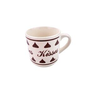 Vintage Hershey's Kisses Cup Mug 1988 Chocolate White Brown Coffee Tea Hot Cold
